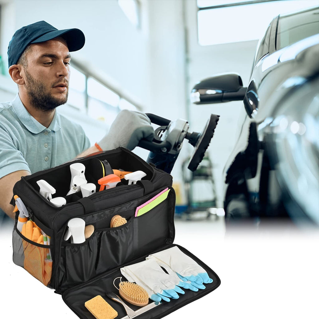 Large Car Detailing Bag, Cleaning Caddy for Auto Detailing Supplies, Car Clea...
