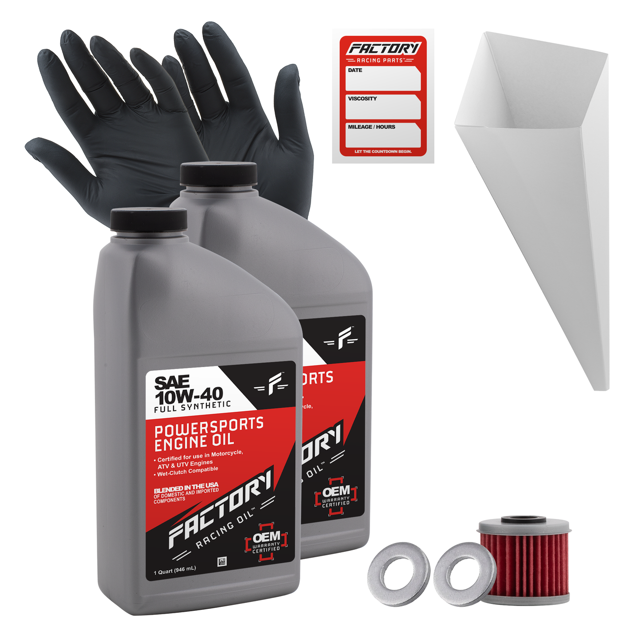 10W-40 2 Quart Oil Change Kit For Honda CRF150R, CRF250R/X, CRF450R/X