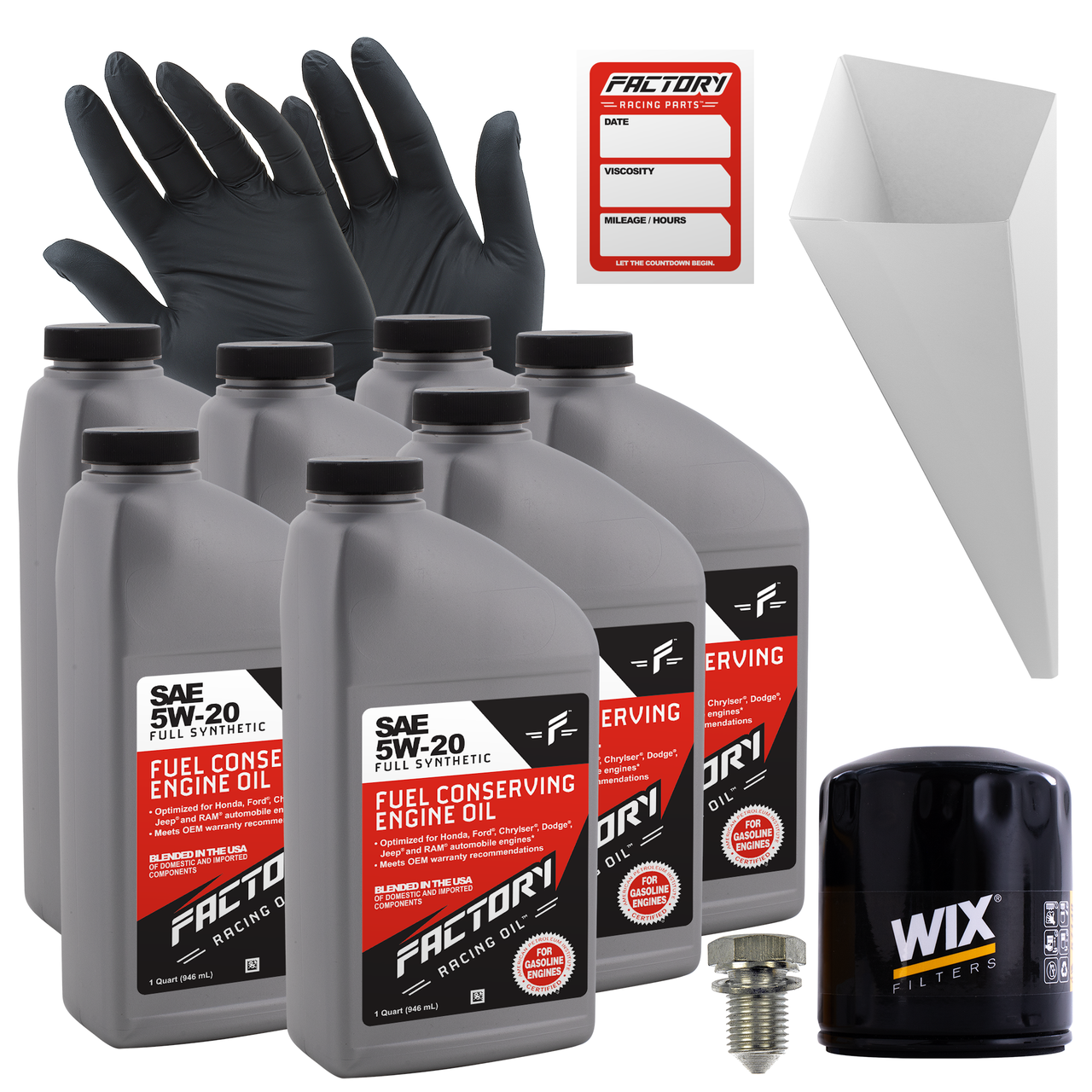 Oil Change Kit For Dodge Charger 2006-2007, Magnum 2005-2007, Ram 1500/2500 2003-2007 5.7L 5W-20 Full Synthetic Oil - 7 Quarts
