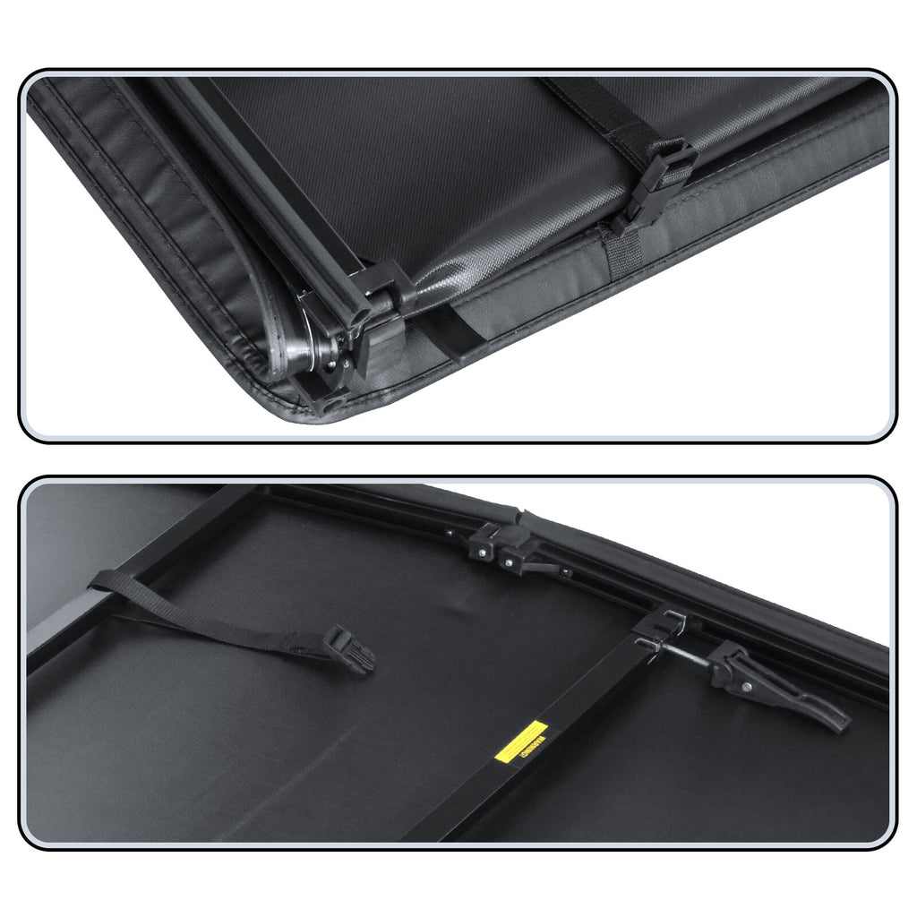 6.4Ft Tri-Fold Truck Bed Tonneau Cover Fit for 02-24 Dodge Ram 1500 2500 3500