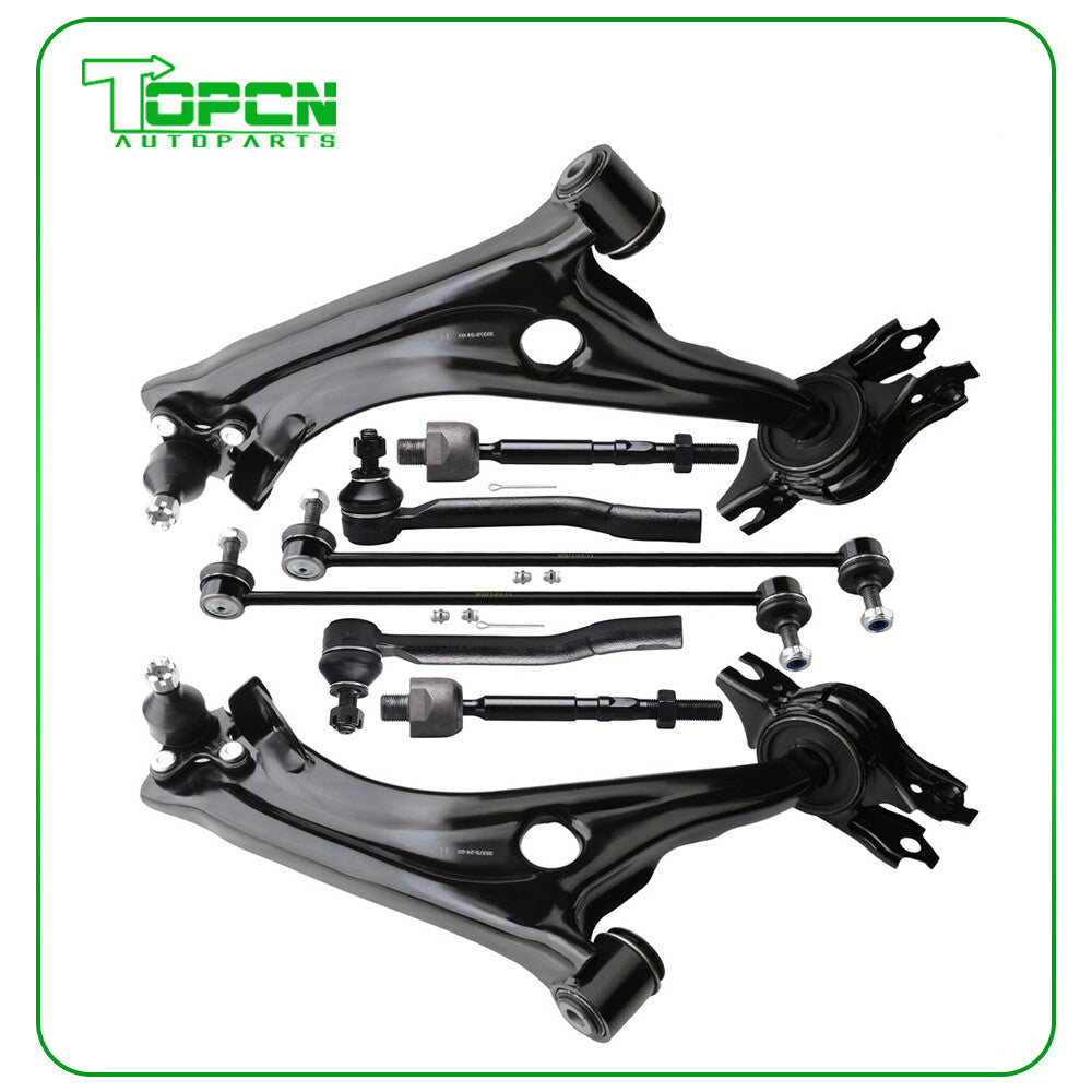 8X Front Lower Control Arm Ball Joint Tie Rod Sway Bar for 2016-2019 Honda Civic
