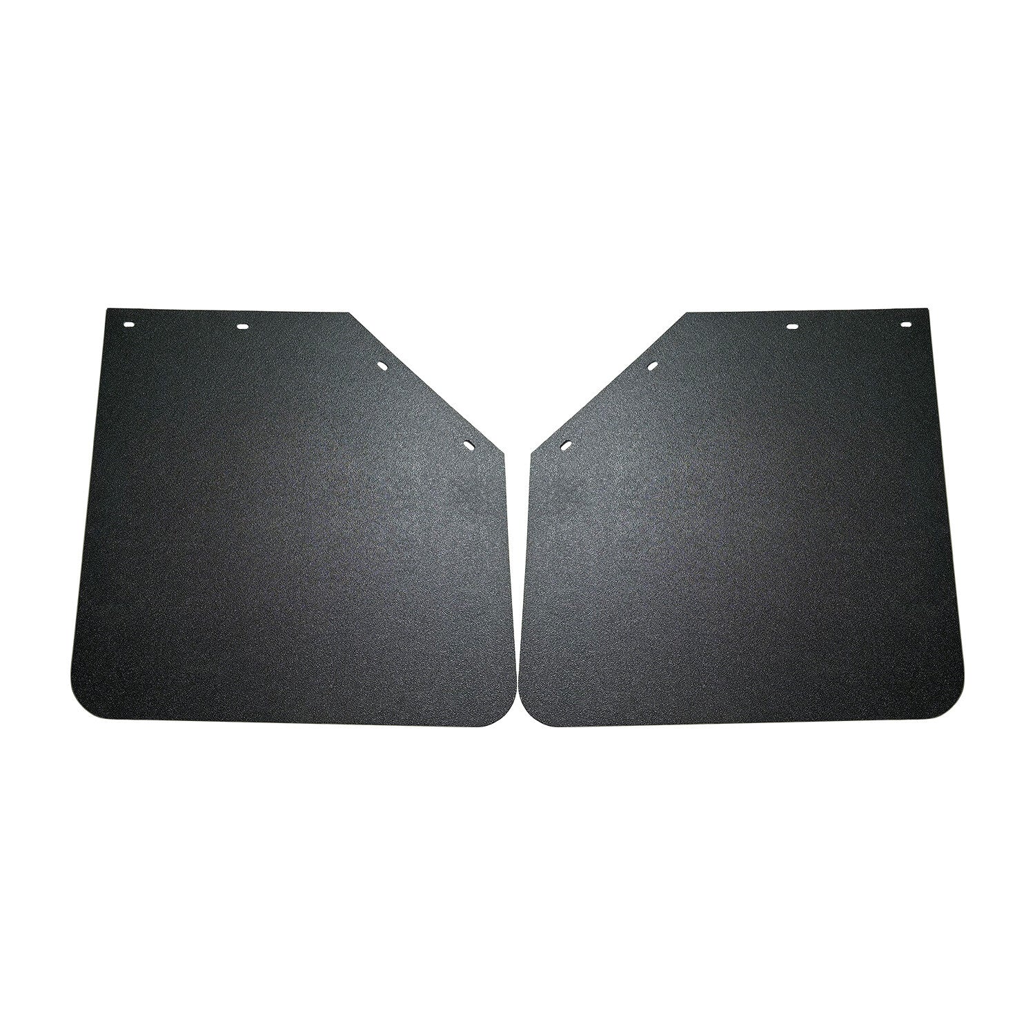 Pair Chrome Angled Spring Loaded Mud Flap Hanger 2.5" & Mud Flap for Semi Truck