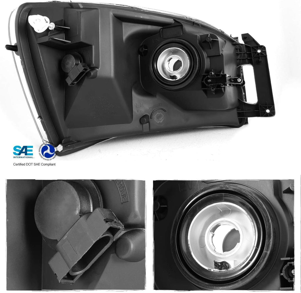 06-08 Ram 1500 06-09 Ram 2500 3500 Pickup Truck Headlights Front Lamps Direct Re