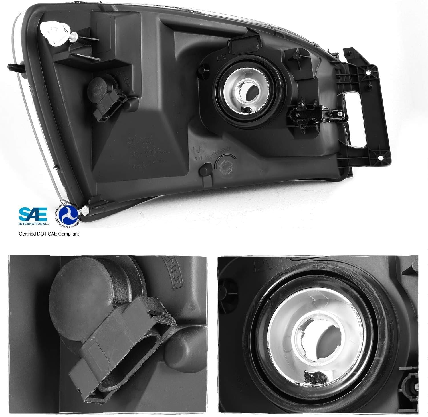 06-08 Ram 1500 06-09 Ram 2500 3500 Pickup Truck Headlights Front Lamps Direct Re