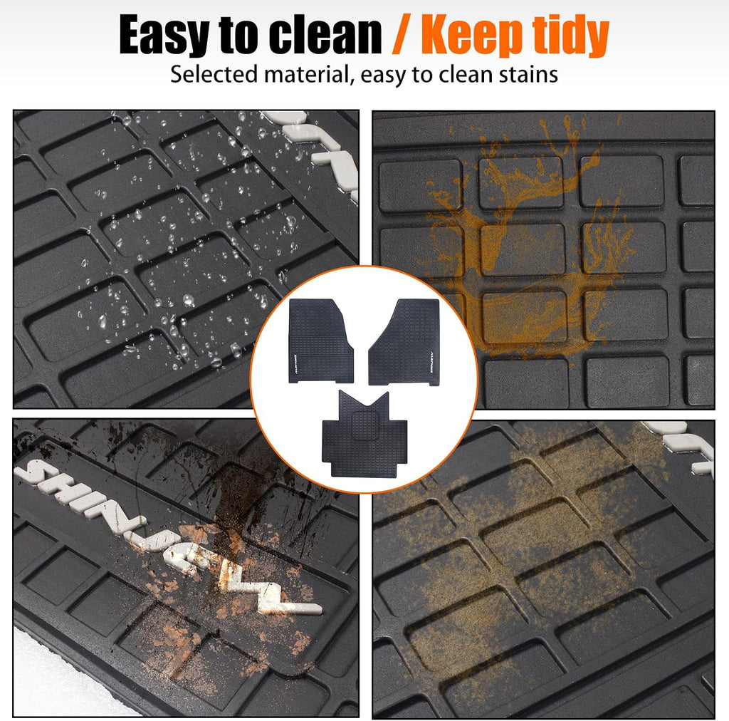 Floor Mats Compatible with 2018-2023 Freightliner Cascadia,Truck Floor Rubber Mats Cargo Liners for Freightliner Cascadia Accessories All-Weather Guard Heavy Duty Includes 3PCS Set