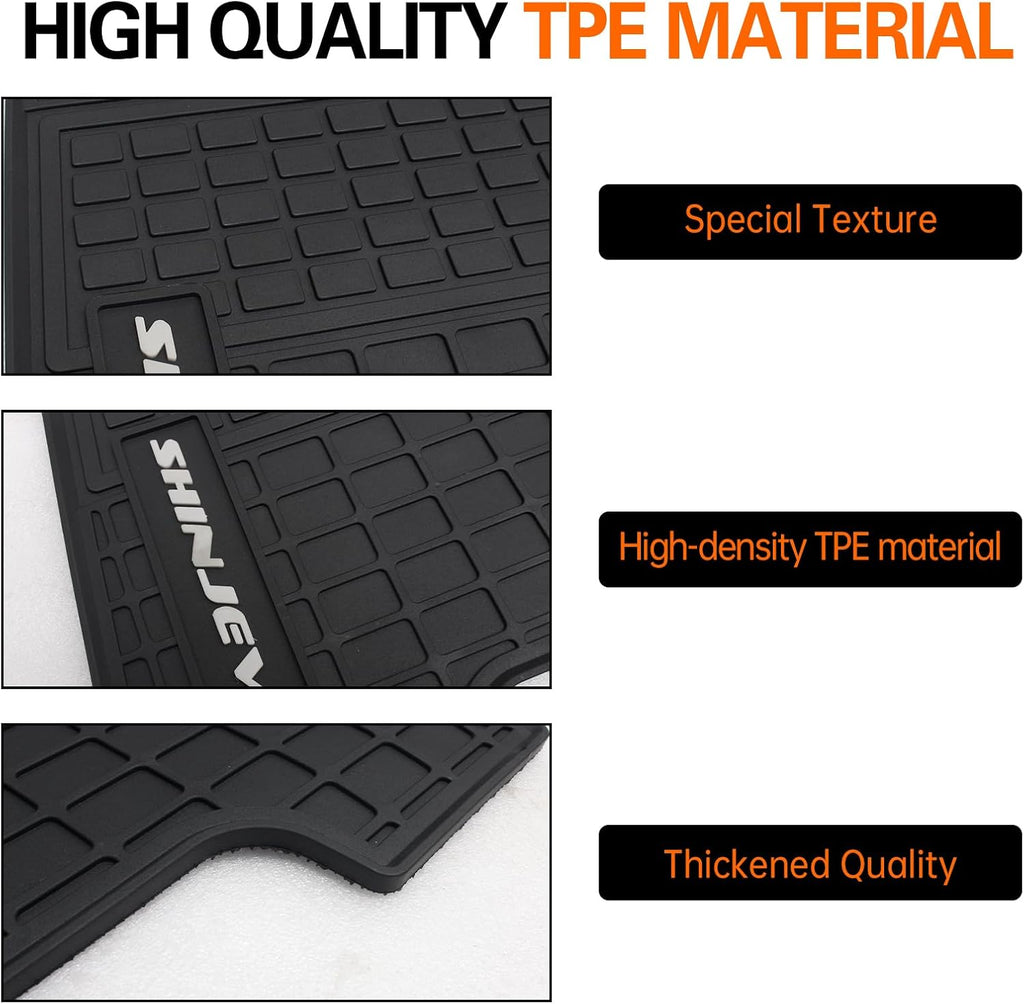 Floor Mats Compatible with 2018-2023 Freightliner Cascadia,Truck Floor Rubber Mats Cargo Liners for Freightliner Cascadia Accessories All-Weather Guard Heavy Duty Includes 3PCS Set